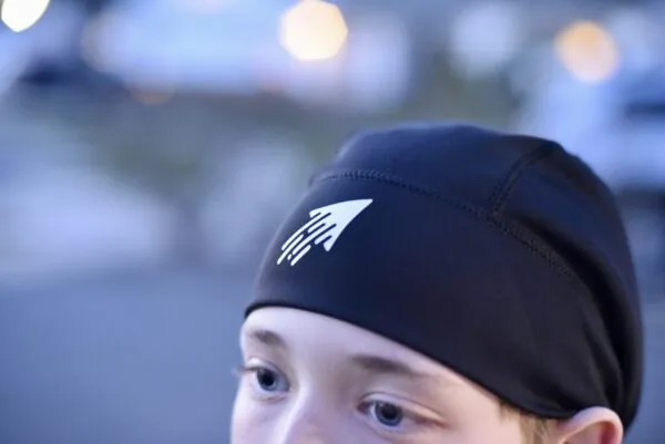 Closeup of the SPEEDY Performance Sport Beanie showing quality stitching