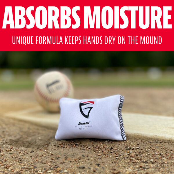 Franklin MLB Gator Grip Rosin Bag unique formula keeps hands dry on the mound