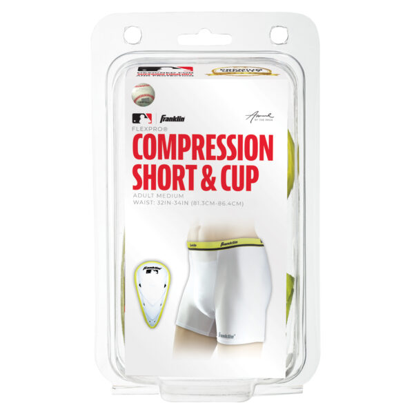 FRANKLIN MLB FLEXPRO CUP AND COMPRESSION SHORTS packaging
