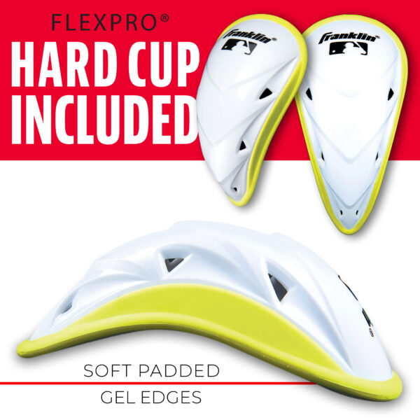 FRANKLIN MLB FLEXPRO CUP AND COMPRESSION SHORTS flexpro hard cup included. Soft padded gel edges.