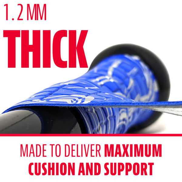 Frankling Gator Grip Bat Tape (Blue). 1.2mm thick made to deliver maximum cushion and support.