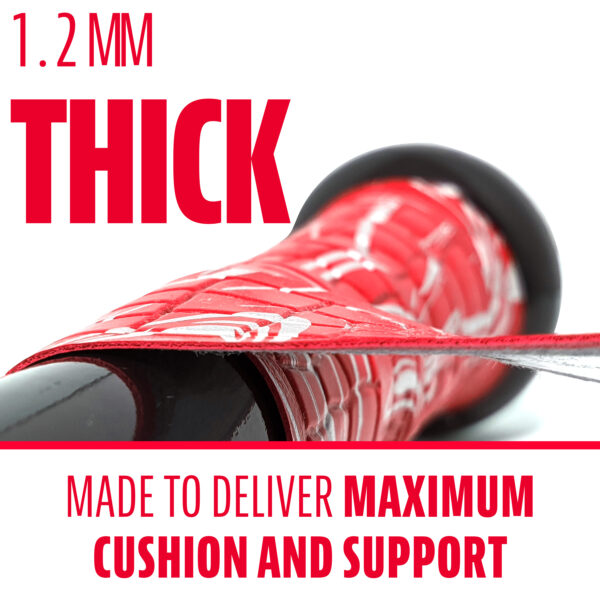 Franklin Gator Grip Bat Tape (Red) 1.2mm thick made to deliver maximum cushion and support