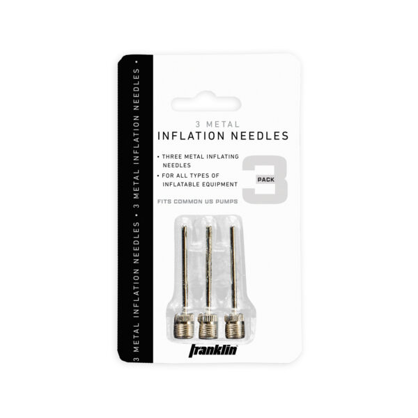 Franklin Metal Inflation Needles. Quantity of 3. Standard size fits common USA pumps.