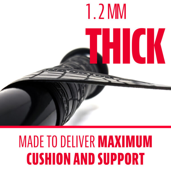 Franklin Gator Grip Bat Tape (Black). 1.2mm thick. Made to deliver maximum cushion and support.