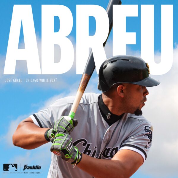 Jose Abreu of the Chicago White Socks wearing Franklin MLB 2nd Skinz Batting Gloves
