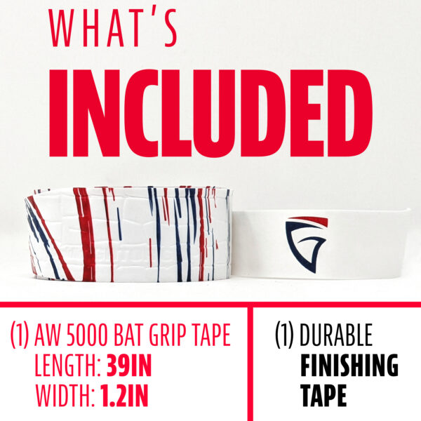 Franklin Gator Grip Bat Tape (USA) AW5000 bat grip tape. Length 39in. Width 1.2in. Durable finishing tape.