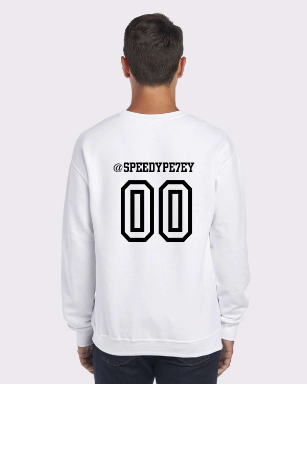 White sweatshirt (back)