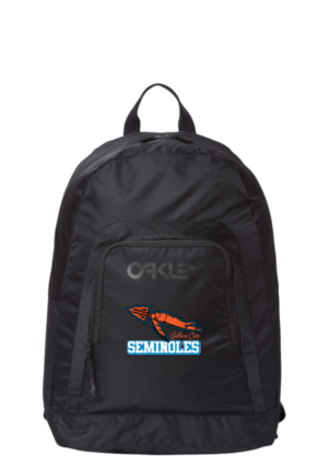 Nylon backpack with seminoles heat press logo on front