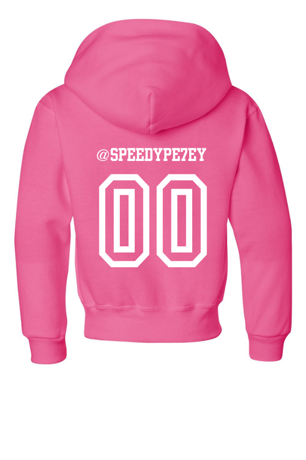 Pink hoodie youth (back)