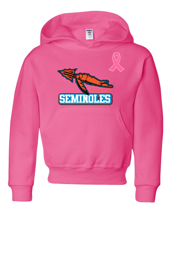 Pink hoodie youth (front)